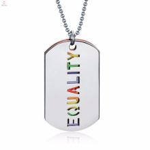 Custom Latest Model Fashion Colorful Letter stainless Steel Jewelry Necklace